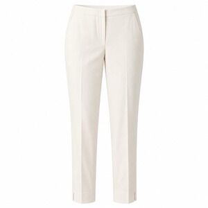 Kasper White Linen Blend Pants 10P Women's Lined High Rise Classic Chic Timeless